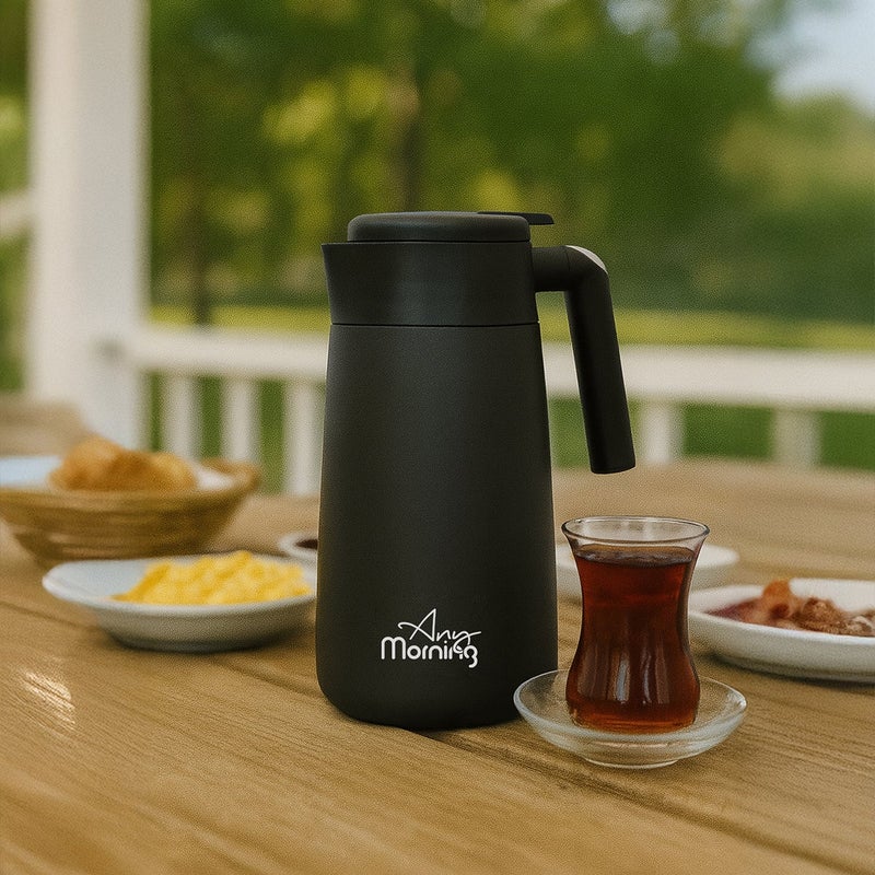 آني مورننغ إبريق حراري من الفولاذ المقاوم للصدأ من Any Morning SI232250 باللون الأسود - Image 1